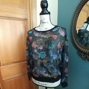 Sheer floral top